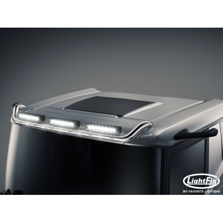 Takbåge - Lightfix - Sky-light - Förkablad - Högblankt rostfritt stål - Fordonsmodell utan solskydd - DAF - XD/XF/XG - Låg hytt - 2021+