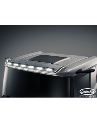 Dakbeugel - Lightfix - Sky-light - Voorbekabeld - Hoogglans RVS - Voertuig zonder zonneklep - DAF - XD/XF/XG - Lage Cabine - 2021+