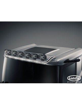 Dakbeugel - Lightfix - Sky-light - Voorbekabeld - Hoogglans RVS - Voertuig zonder zonneklep - DAF - XD/XF/XG - Lage Cabine - 2021+