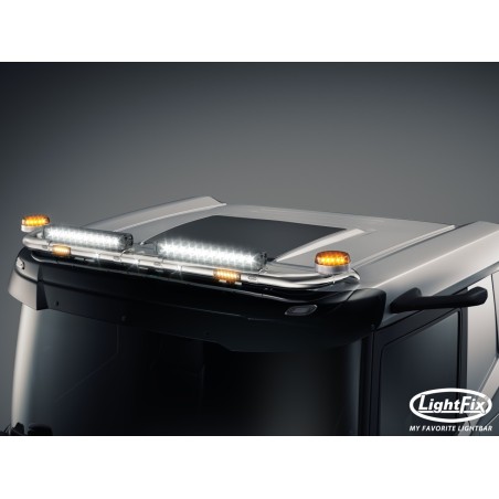 Takbåge - Lightfix - Sky-light - Förkablad - Högblankt rostfritt stål - DAF - XD/XF/XG - Låg hytt - 2021+
