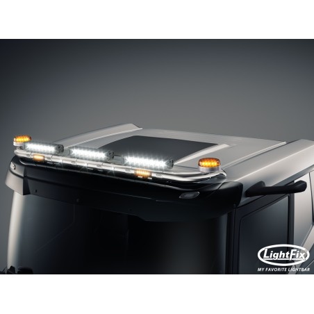 Dakbeugel - Lightfix - Sky-light - Voorbekabeld - Hoogglans RVS - DAF - XD/XF/XG - Lage Cabine - 2021+