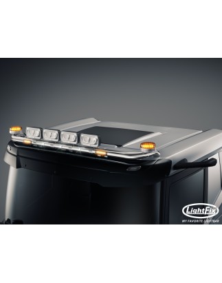Dakbeugel - Lightfix - Sky-light - Voorbekabeld - Hoogglans RVS - DAF - XD/XF/XG - Lage Cabine - 2021+