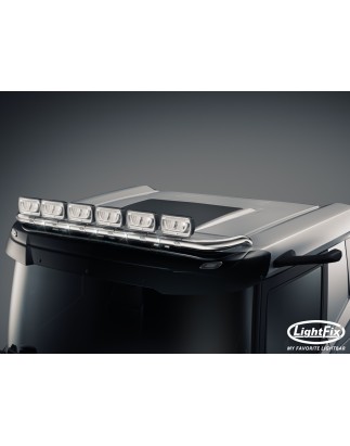 Dakbeugel - Lightfix - Sky-light - Voorbekabeld - Hoogglans RVS - DAF - XD/XF/XG - Lage Cabine - 2021+