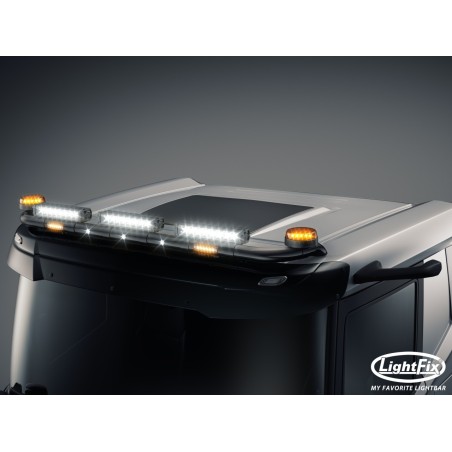 Roof bar - Lightfix - Sky-light - Prewired - Black - DAF - XD/XF/XG - Low Cab - 2021+