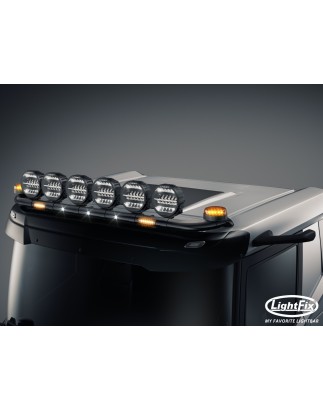 Roof bar - Lightfix - Sky-light - Prewired - Black - DAF - XD/XF/XG - Low Cab - 2021+