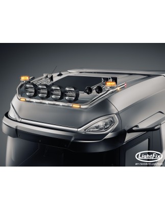 Dachbügel - Lightfix - Sky-light Classic - Vorverkabelt - Hochglänzender Edelstahl - DAF - XG+ - 2021+