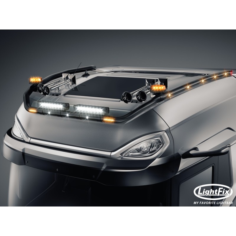 Dakbeugel - Lightfix - Sky-light Classic-Max - Voorbekabeld - Zwart - DAF - XG+ - 2021+ Dakbeugel - Lightfix - Sky-light Classic-Max - Voorbekabeld - Zwart - DAF - XG+ - 2021+