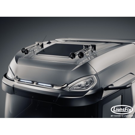 Dachbügel - Lightfix - Sky-light Slim - Vorverkabelt - Hochglänzender Edelstahl - DAF - XG+ - 2021+