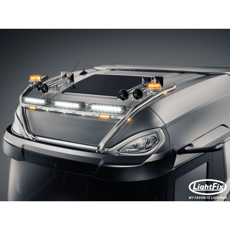 Takbåge - Lightfix - Sky-light H-Type - Förkablad - Högblankt rostfritt stål - DAF - XG+ - 2021+ Takbåge - Lightfix - Sky-light H-Type - Förkablad - Högblankt rostfritt stål - DAF - XG+ - 2021+