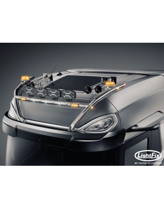 Dakbeugel - Lightfix - Sky-light H-Type - Voorbekabeld - Hoogglans RVS - DAF - XG+ - 2021+