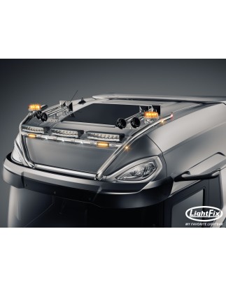 Roof bar - Lightfix - Sky-light H-Type - Prewired - High gloss stainless steel - DAF - XG+ - 2021+