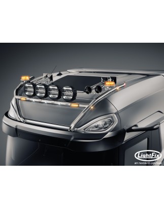 Dakbeugel - Lightfix - Sky-light H-Type - Voorbekabeld - Hoogglans RVS - DAF - XG+ - 2021+