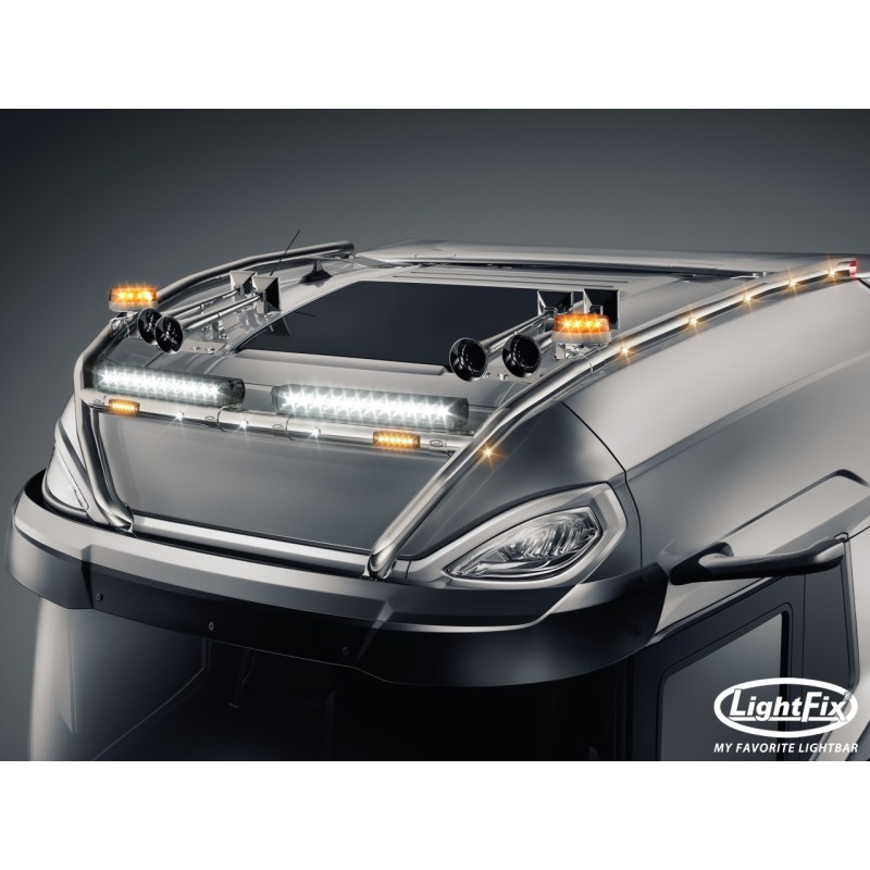 Dachbügel - Lightfix - Sky-light H-Max - Vorverkabelt - Hochglänzender Edelstahl - DAF - XG+ - 2021+