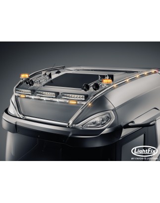 Dakbeugel - Lightfix - Sky-light H-Max - Voorbekabeld - Hoogglans RVS - DAF - XG+ - 2021+