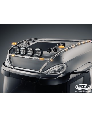 Roof bar - Lightfix - Sky-light H-Max - Prewired - High gloss stainless steel - DAF - XG+ - 2021+