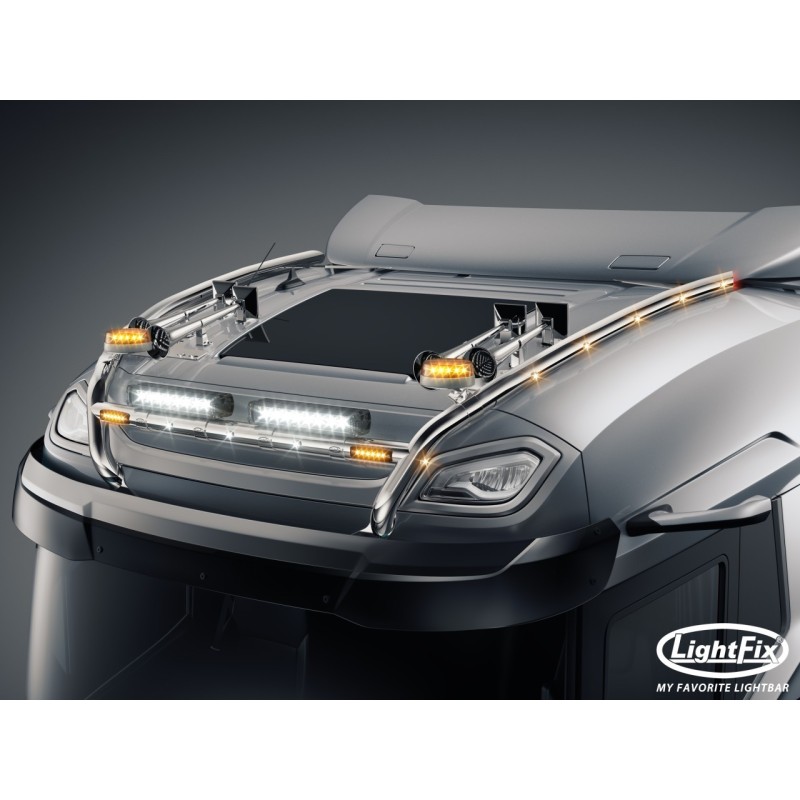 Dakbeugel - Lightfix - Sky-light H-Max - Voorbekabeld - Hoogglans RVS - DAF - XG - 2021+ Dakbeugel - Lightfix - Sky-light H-Max - Voorbekabeld - Hoogglans RVS - DAF - XG - 2021+