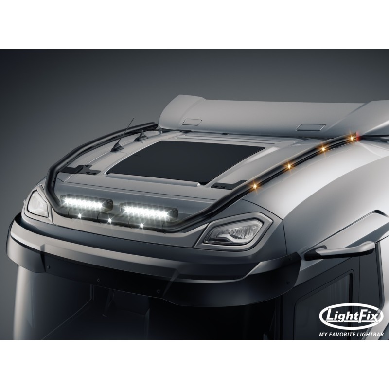 Dachbügel - Lightfix - Sky-light Classic-Max - Vorverkabelt - Schwarz - DAF - XF - 2021+ Dachbügel - Lightfix - Sky-light Classic-Max - Vorverkabelt - Schwarz - DAF - XF - 2021+