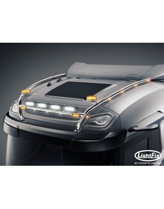 Dakbeugel - Lightfix - Sky-light H-Max - Voorbekabeld - Hoogglans RVS - DAF - XF - 2021+