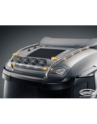 Dakbeugel - Lightfix - Sky-light H-Max - Voorbekabeld - Hoogglans RVS - DAF - XF - 2021+