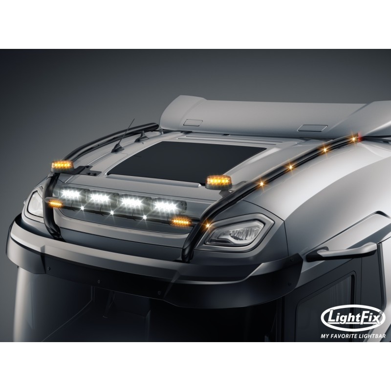 Dakbeugel - Lightfix - Sky-light H-Max - Voorbekabeld - Zwart - DAF - XF - 2021+ Dakbeugel - Lightfix - Sky-light H-Max - Voorbekabeld - Zwart - DAF - XF - 2021+