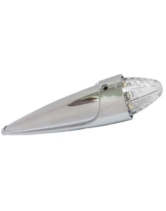 Dachlamp - Ledson - Torpedo - Dual Color - Chrom - 3.3" - 8.5cm - Old School - Klar - Weiß/Amber - 24V