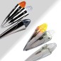 Toplamp - Ledson - Torpedo - Dual Color - Chrome - 3.3" - 8.5cm - Old School - Helder - Wit/Amber - 24V Toplamp - Ledson - Torpedo - Dual Color - Chrome - 3.3" - 8.5cm - Old School - Helder - Wit/Amber - 24V