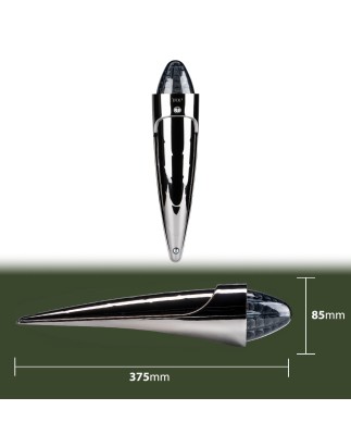 Cab roof lights - Ledson - Torpedo - Dual Color - Chrome - 3.3" - 8.5cm - Old School - Smoke - White/Amber - 24V