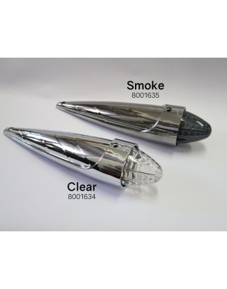 Taklampa - Ledson - Torpedo - Dual Color - Krom - 3.3" - 8.5cm - Old School - Smoke - Vit/Bärnsten - 24V