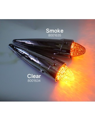 Dachlamp - Ledson - Torpedo - Dual Color - Chrom - 3.3" - 8.5cm - Old School - Smoke - Weiß/Amber - 24V