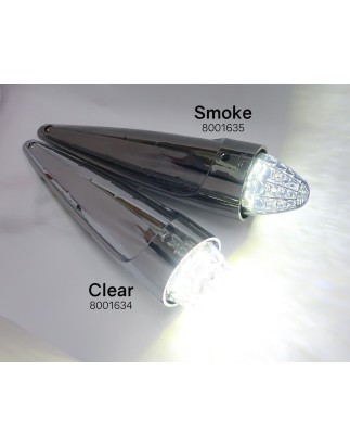Taklampa - Ledson - Torpedo - Dual Color - Krom - 3.3" - 8.5cm - Old School - Smoke - Vit/Bärnsten - 24V