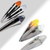 Cab roof lights - Ledson - Torpedo - Dual Color - Chrome - 3.3" - 8.5cm - Old School - Smoke - White/Amber - 24V