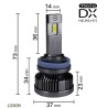LED-lampa - Ledson - Ersättnings-LED - H11 - Vit - 5000K - 12V - Set