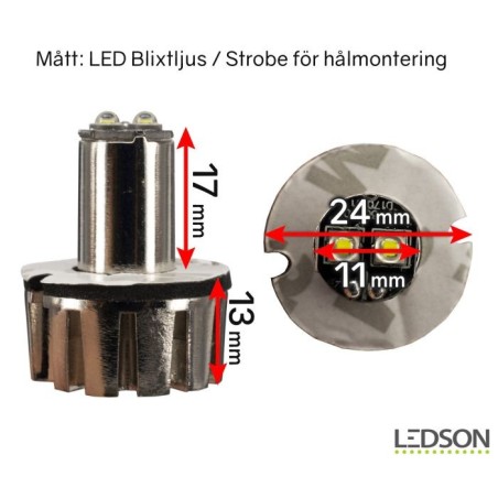 Flitser - Ledson - HideAway - LED - 26 flitspatronen - 12V-30V