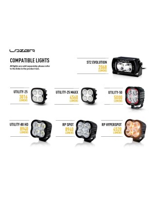 Lighting kit - Lazer - A-pillar mount kit - Set - Toyota - Landcruiser 250 - 2024+
