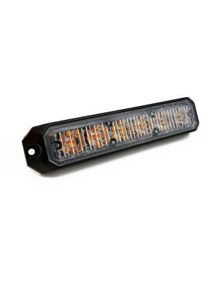 Warning light - Axixtech - Mini-Stealth MS6 - 5" - 12.8cm - Clear - 5 flash patterns - Amber - R65-2 - 12V-30V