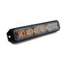 Blitzleuchte - Axixtech - Mini-Stealth MS6 - 5" - 12.8cm - Klar - 5 Blitzmuster - Amber - R65-2 - 12V-30V