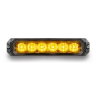 Warning light - Axixtech - Mini-Stealth MS6 - 5" - 12.8cm - Clear - 5 flash patterns - Amber - R65-2 - 12V-30V