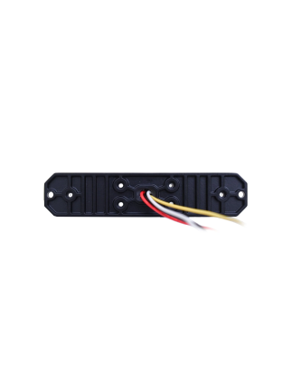 Warning light - Axixtech - Mini-Stealth MS6 - 5" - 12.8cm - Clear - 5 flash patterns - Amber - R65-2 - 12V-30V