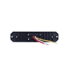 Warning light - Axixtech - Mini-Stealth MS6 - 5" - 12.8cm - Clear - 5 flash patterns - Amber - R65-2 - 12V-30V