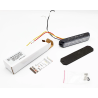 Blixtljus - Axixtech - Mini-Stealth MS6 - 5" - 12.8cm - Klar - 5 blixtmönster - Bärnsten - R65-2 - 12V-30V -