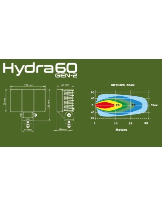 Work light - Ledson - Hydra 60 - Gen2 - 5.4" - 13.7cm - Smoke - Work / Scene