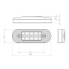 Markeringslicht - WAS - W175 - 4.5" - 11.5cm - Amber - 12V-24V