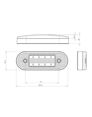 Markeringslicht - WAS - W175 - 4.5" - 11.5cm - Rood - 12V-24V