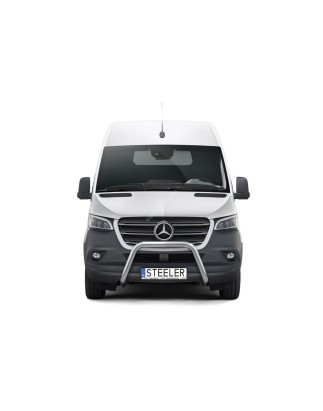 Bullbar - Steeler - A-bar - High gloss stainless steel - Mercedes - Sprinter - 2018+
