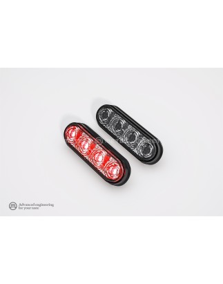 Marker Light - Metec - 2.8" - 7cm - Clear - Red - 12V-24V