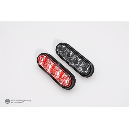 Marker Light - Metec - 2.8" - 7cm - Clear - Red - 12V-24V