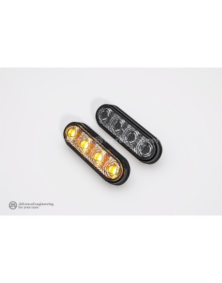Markeringslicht - Metec - 2.8" - 7cm - Helder - Amber - 12V-24V