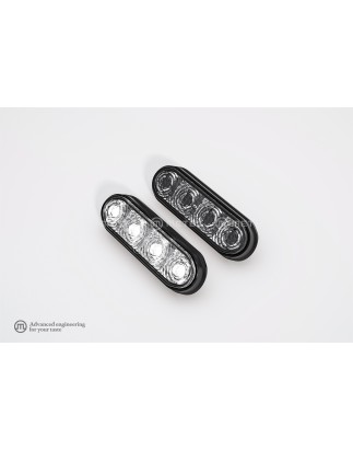 Marker Light - Metec - 2.8" - 7cm - Clear - White - 12V-24V