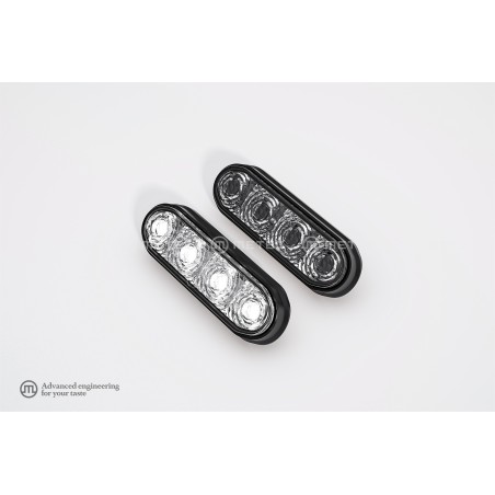 Marker Light - Metec - 2.8" - 7cm - Clear - White - 12V-24V