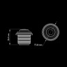 Markeringsljus - Strands - Freedom Black Raven - 1.1" - 2.9cm - Smoke - Vit - 12V-30V